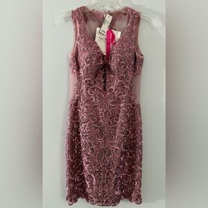 Mori Lee Embroidered Mini Formal Dress